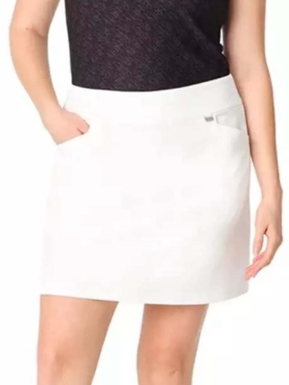 NWOT Greg Norman Play Dry White Pull On Skort With Pockets - Women Size XL